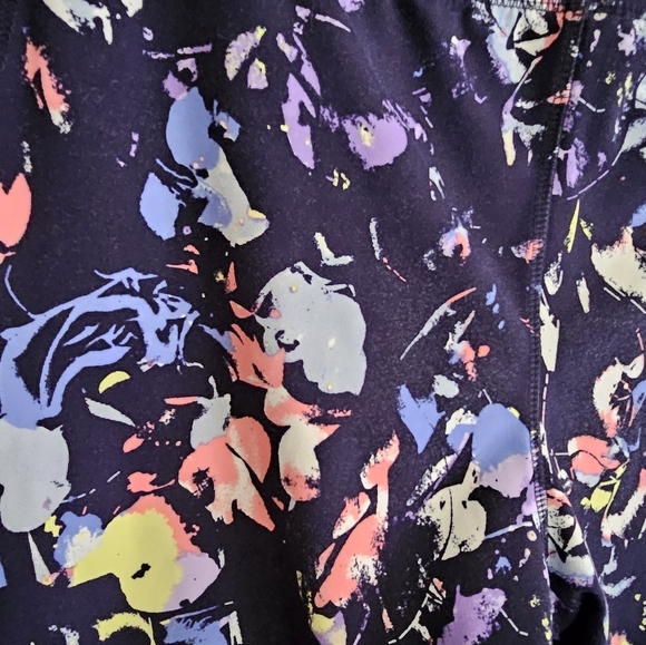 Livi High Rise Soft 7/8 Leggings Multi Splatter On Navy Size 14/16 - Picture 10 of 12